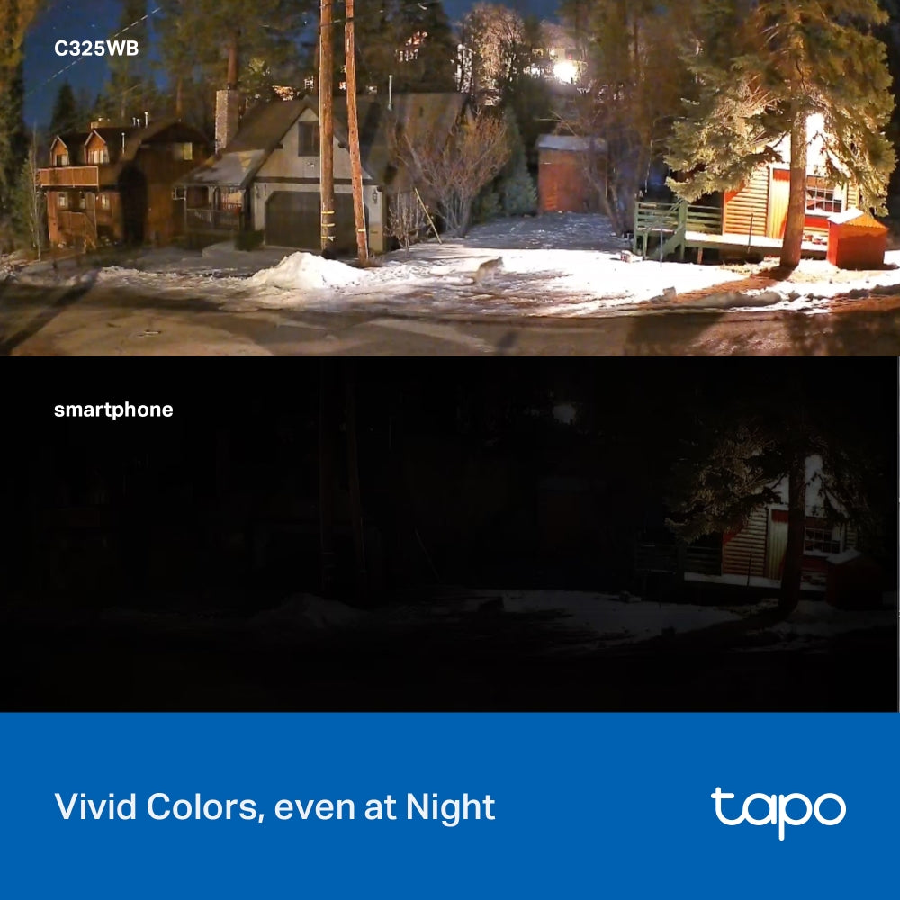 TP-Link Tapo C325WB 2K ColorPro Night Vision Outdoor Security Wi-Fi Camera | 2-Way Audio | Weatherproof | Smart AI Detection TP-Link Tapo C325WB 2K ColorPro Night Vision Outdoor Security Wi-Fi Camera | 2-Way Audio | Weatherproof | Smart AI Detection